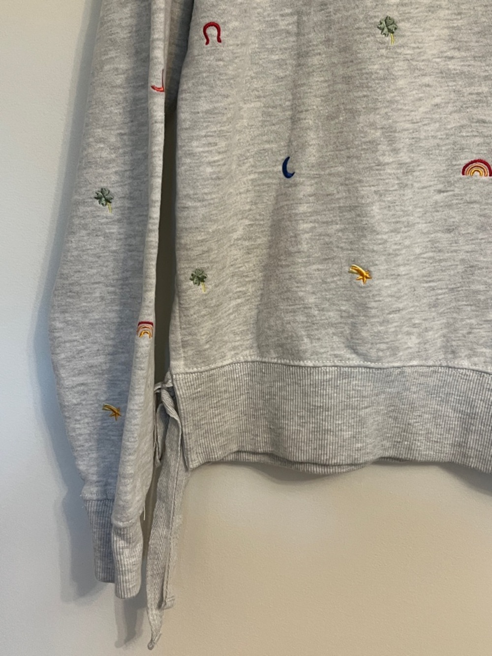 Marine Layer Nora Lucky Charms Side Tie Sweatshirt Small - Picture 10 of 12
